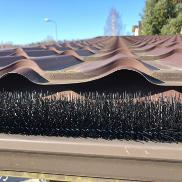 Forega - 30 m Lot de 30 brosses pour gouttière de Toit Longueur- 100 cm; de diamètre - 12 cm | Protection des Feuilles | Protection Contre Les martres, gouttière| Protection des Panneaux solaires